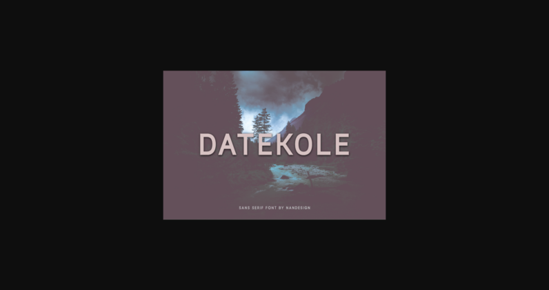 Datekole Font Poster 3