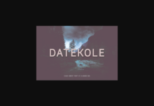 Datekole Font Datekole Font Poster 1