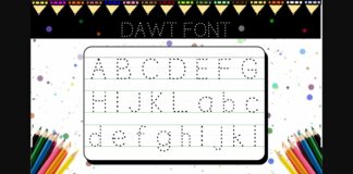 Dawt Font Poster 1