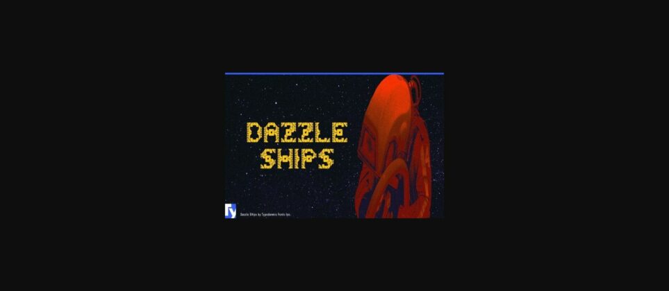 Dazzle Ships Font Poster 3