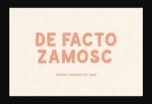De Facto Zamosc Font Poster 1