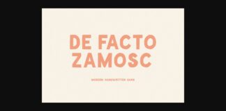 De Facto Zamosc Font Poster 1