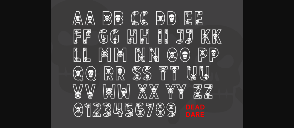 Dead Dare Font Poster 6