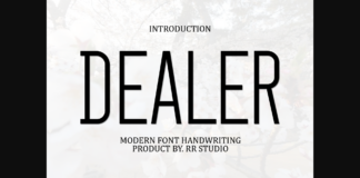 Dealer Font Poster 1