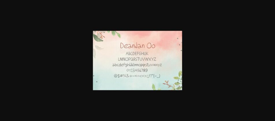 Deanjan Oo Font Poster 4