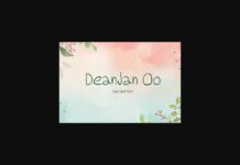 Deanjan Oo Font Poster 1