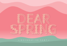 Dear Spring Font Poster 1