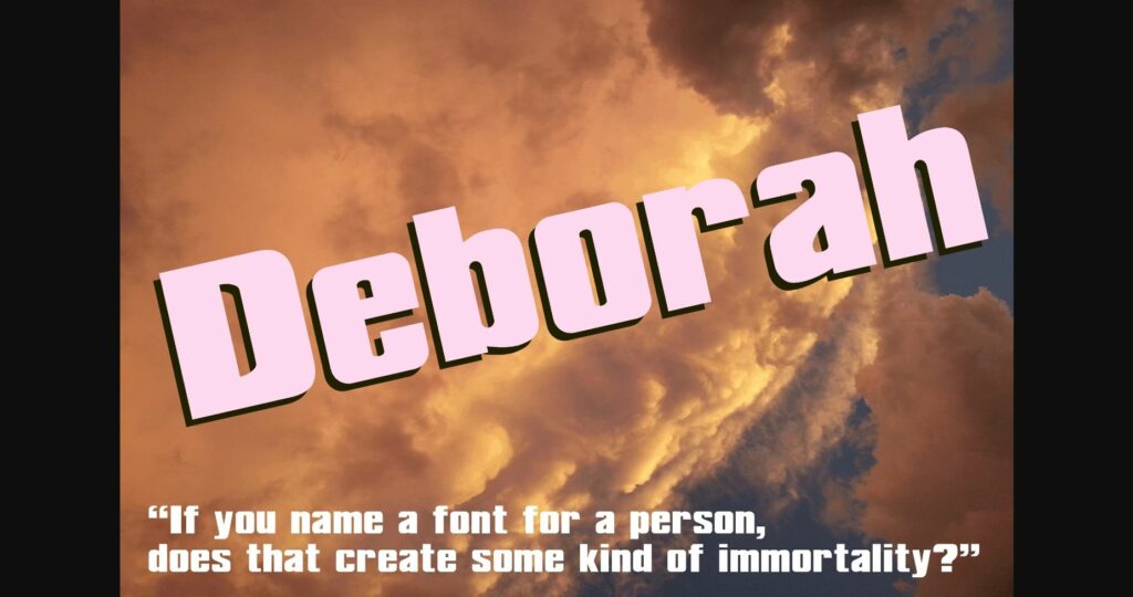 Deborah Font Poster 5