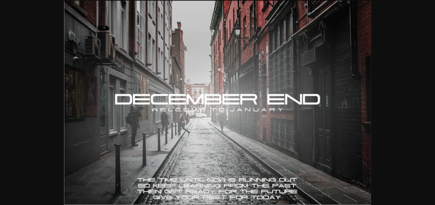December End Font Poster 3