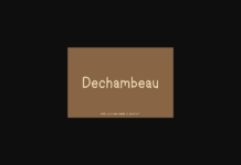 Dechambeau Font Poster 1