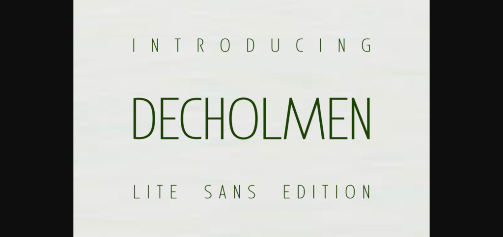 Decholmen Font Poster 3