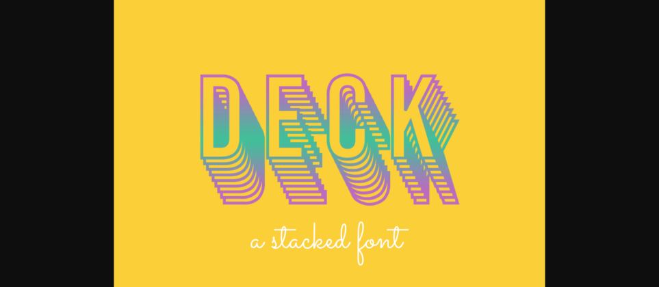 Deck Font Poster 3