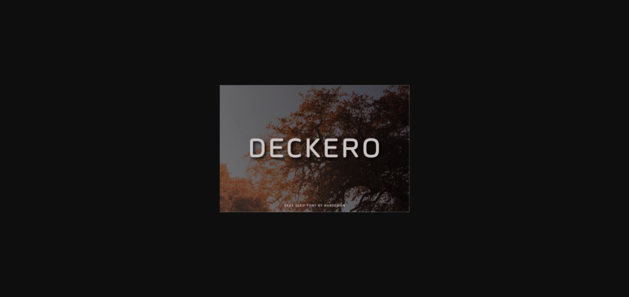 Deckero Font Poster 3