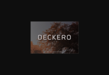 Deckero Font Poster 1