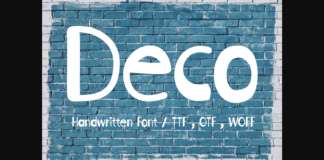 Deco Font Poster 1