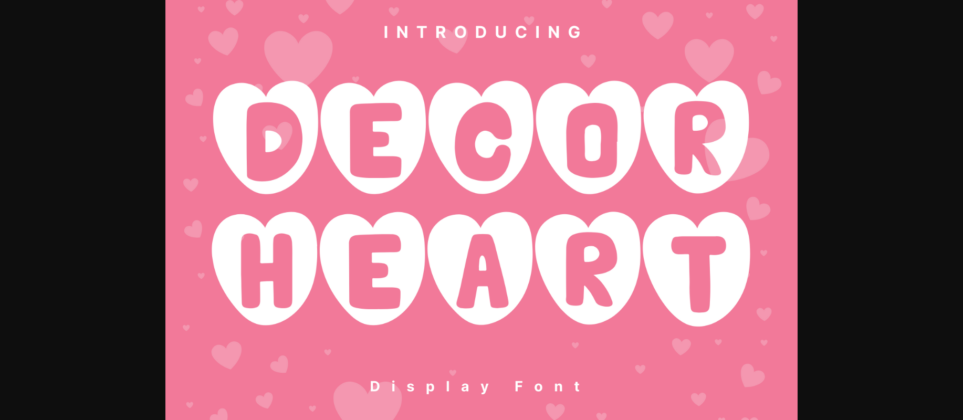 Decor Heart Font Poster 3