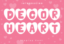 Decor Heart Font Poster 1