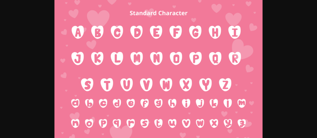 Decor Heart Font Poster 4