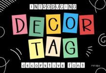 Decor Tag Font Font Poster 1