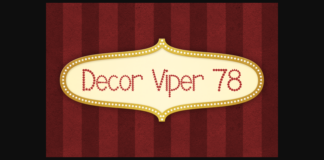 Decor Viper 78 Font Poster 1