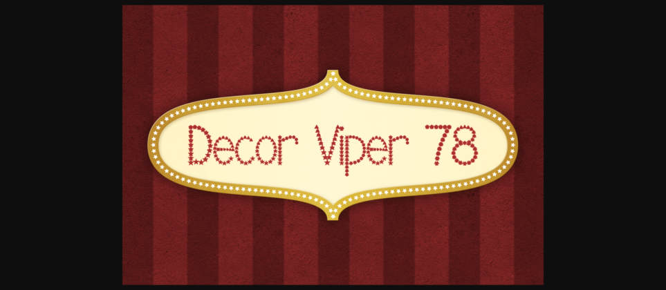 Decor Viper 78 Font Poster 1