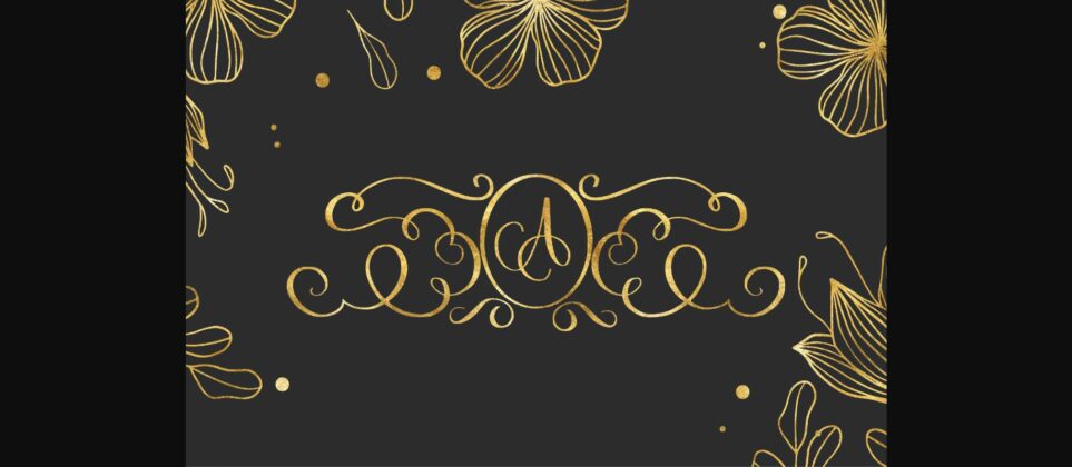 Decorative Monogram Font Poster 3