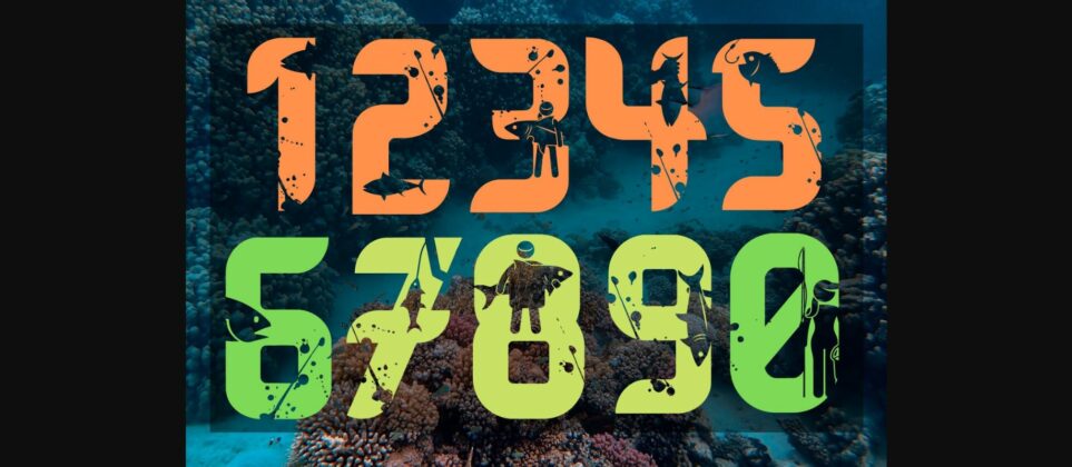 Deep Blue Sea Font Poster 5