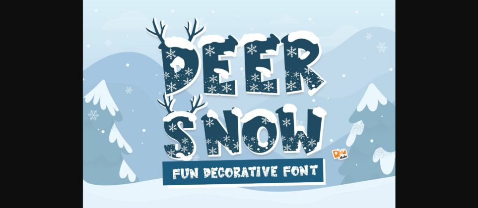 Deer Snow Font Poster 3