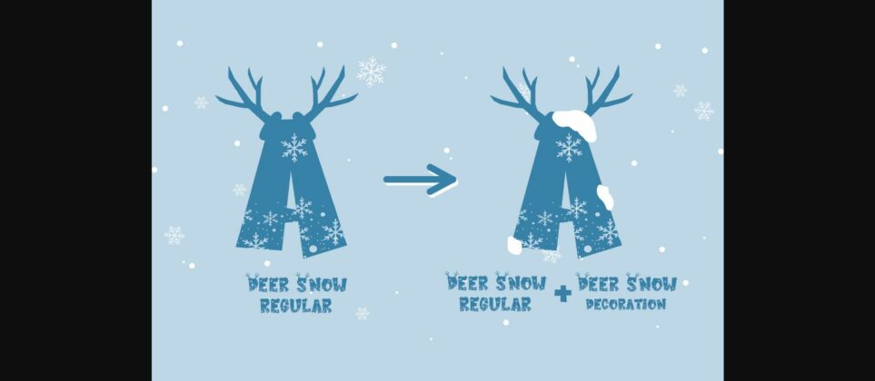 Deer Snow Font Poster 4