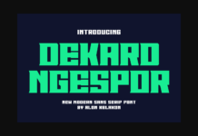 Dekard Ngespor Font Poster 1