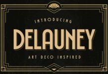 Delauney Font Poster 1