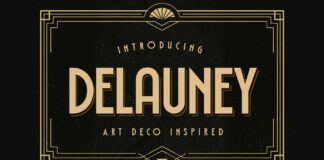 Delauney Font Poster 1