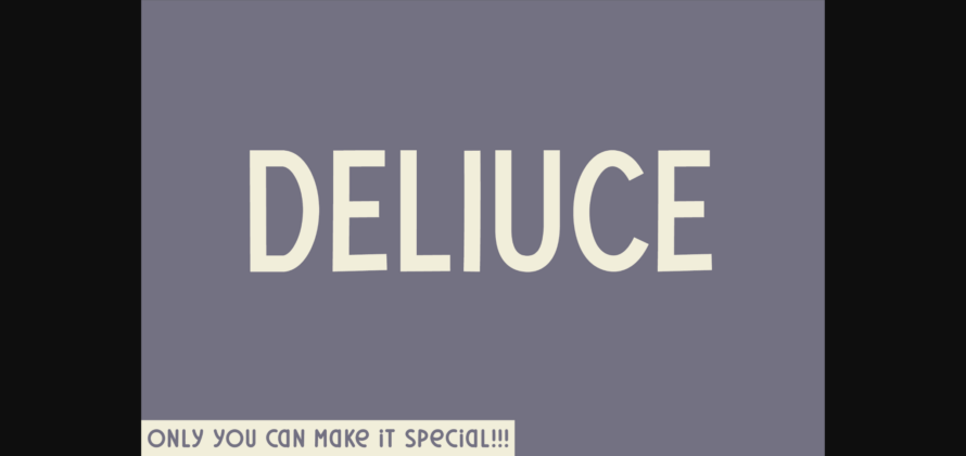 Deliuce Font Poster 3