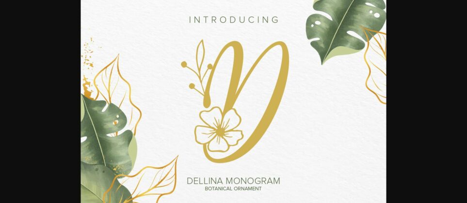 Dellina Monogram Font Poster 3