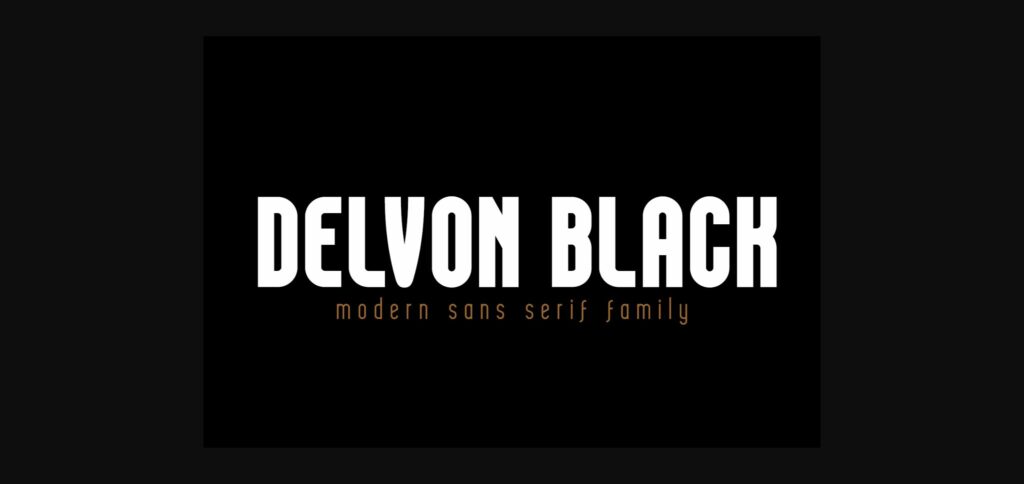 Delvon Black Font Poster 3