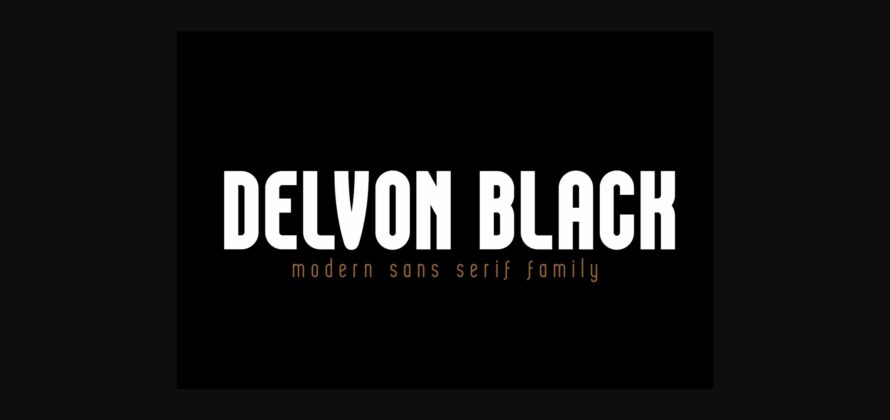 Delvon Black Font Poster 3