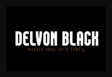 Delvon Black Font Poster 1