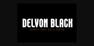 Delvon Black Font Poster 1