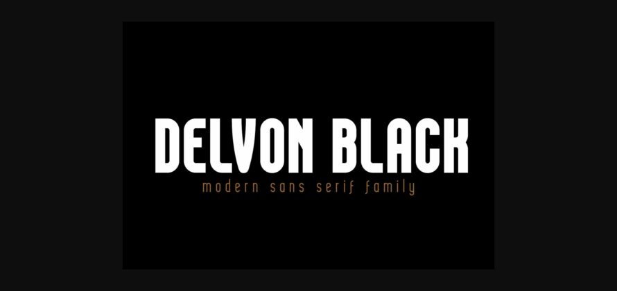 Delvon Black Font Poster 1