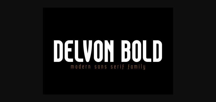 Delvon Bold Font Poster 3