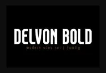 Delvon Bold Font Delvon Bold Font Poster 1