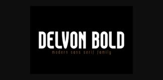 Delvon Bold Font Poster 1
