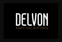 Delvon Font Poster 1