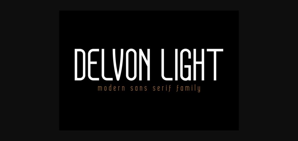 Delvon Light Font Poster 3