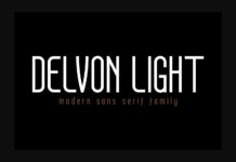 Delvon Light Font Poster 1