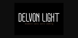 Delvon Light Font Poster 1