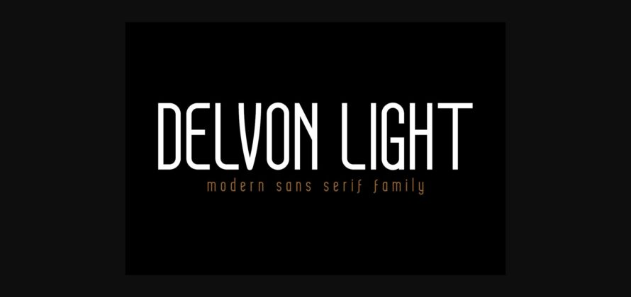 Delvon Light Font Poster 1