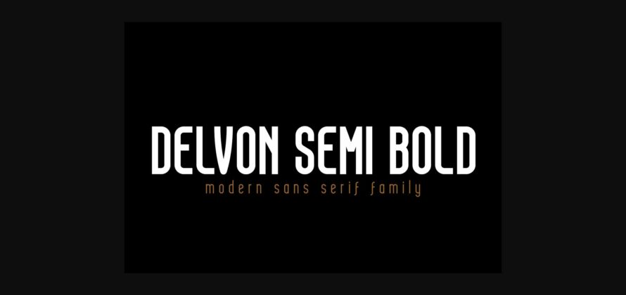 Delvon Semi Bold Font Poster 3
