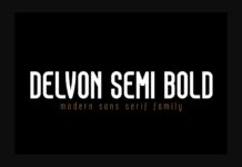 Delvon Semi Bold Font Poster 1