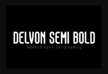 Delvon Semi Bold Font Poster 1